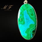 Premium - Natuurlijke malachiet x chrysocolla - 925 zilver