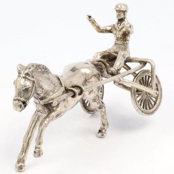 C.A. Stout - Renpaard & Sulky - Personnage miniature -