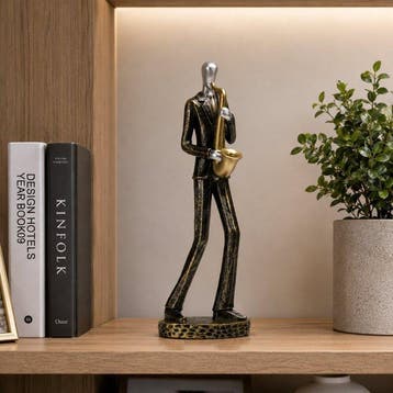 sculptuur, Modern Musician Figurine – Abstract Resin, Antiek en Kunst
