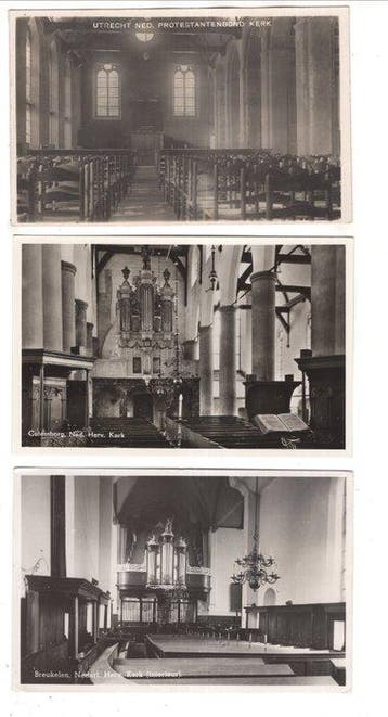 Nederland - Nederland Kerken 1900-1968 veelal interieurs -
