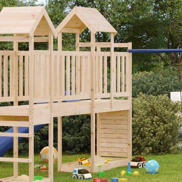 vidaXL Speeltoren Bruin 53 x 110,5 x 214 cm Massief, Verzenden, Nieuw