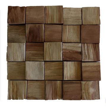 Wand Mozaïek Tegels Factory Hout Vierkant 3D Bruin - Matj.., Doe-het-zelf en Bouw, Tegels, Wandtegels, Nieuw, Ophalen of Verzenden