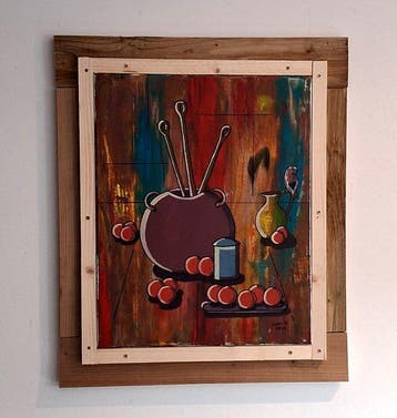 Bertrand Jost , ( 1961 ) - Le petit oiseau sur la cruche ., Antiek en Kunst