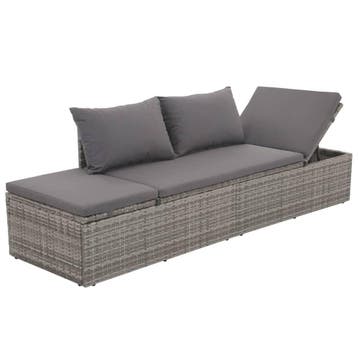 Rattan ligbed: Tweede kansje. OP = OP, weg is pech!, Verzenden, Zo goed als nieuw, Rotan, Verstelbaar