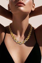 Halsketting - 18 karaat Geel goud, Exclusieve halsketting, Handtassen en Accessoires, Kettingen, Nieuw