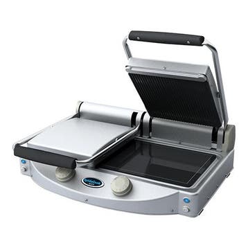 Contactgrill | Dubbel | Keramisch | Glad/Gegroefd) | 3kW |, Verzenden, Nieuw in verpakking