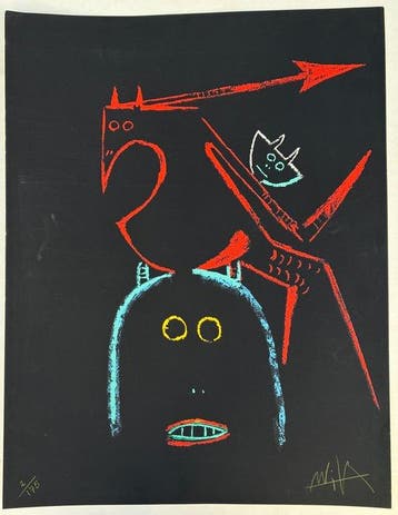 Wifredo Lam (1902-1982) - Sans titre - Chile 11 septembre -, Antiek en Kunst