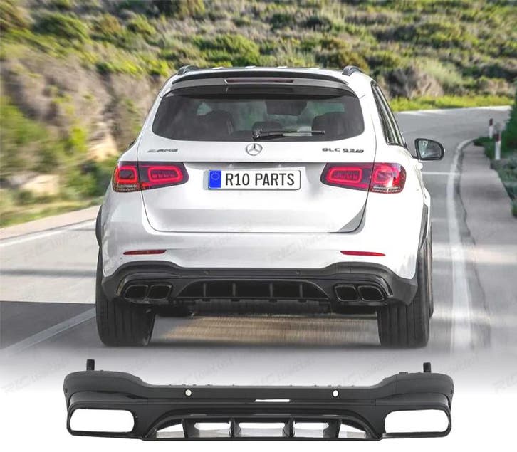 Diffuseur Pour Mercedes Glc X253 Amg 16-22 Look Glc63 Noir, Autos : Pièces & Accessoires, Carrosserie & Tôlerie, Envoi