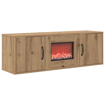 vidaXL Elektrische haard Artisanaal eiken 110 x 30 x 36,5 cm, Huis en Inrichting, Verzenden, Nieuw