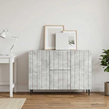 vidaXL Dressoir met lade Betongrijs 89 x 34,5 x 62 cm, Verzenden, Nieuw