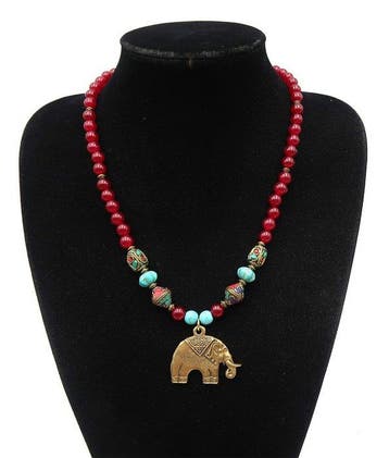Robijn, howliet turquoise - Éléphant Impérial - Onwankelbare