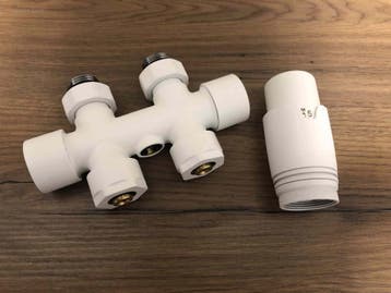 (2x) Design kraanset wit - Vloer (recht) Bagno..., Doe-het-zelf en Bouw, Nieuw