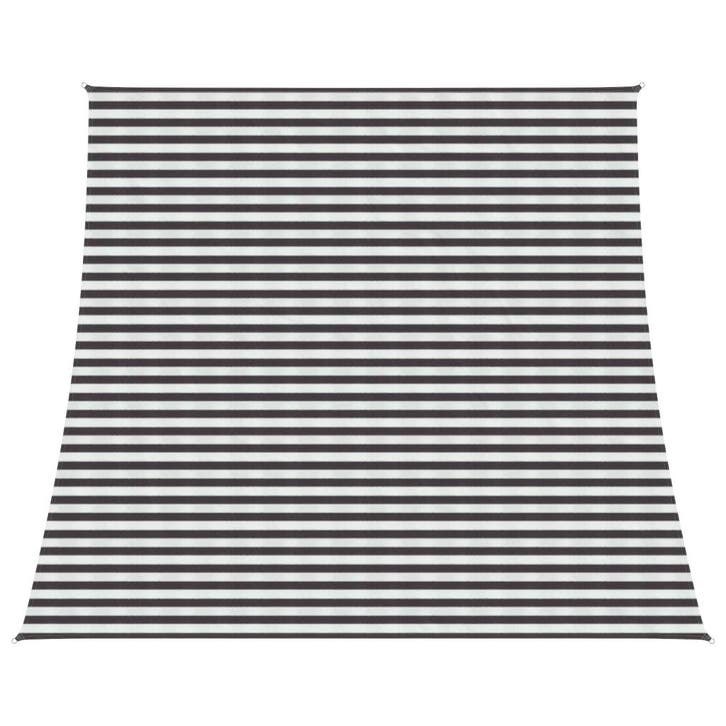vidaXL Zonneschaduwzeil Antraciet en Wit 4 / 5 x 4 m HDPE, Jardin & Terrasse, Parasols, Envoi