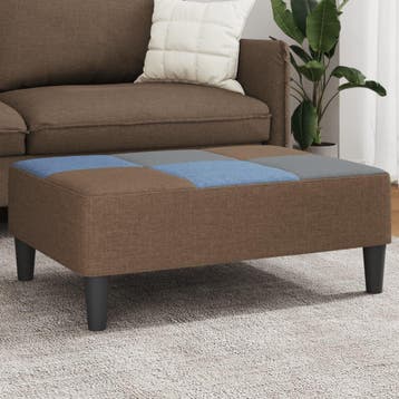 vidaXL Voetenbank patchwork 77x55x31 cm stof, Huis en Inrichting, Verzenden, Nieuw