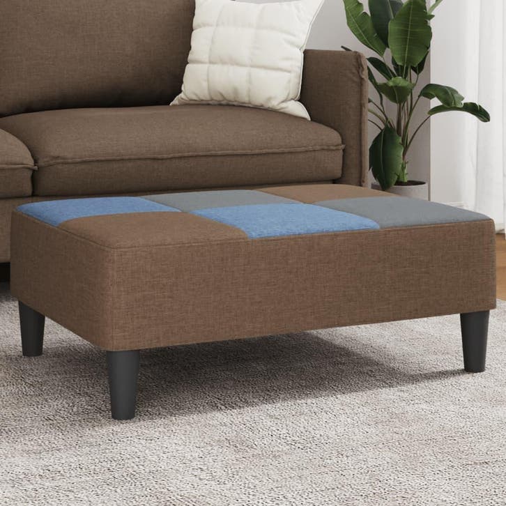 vidaXL Voetenbank patchwork 77x55x31 cm stof, Huis en Inrichting, Zetels | Voetbanken en poefs, Nieuw, Verzenden