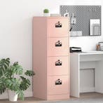 vidaXL Bestandkast 2 pcs Roze 44 x 50 x 139 cm Koudgewalst, Verzenden, Nieuw