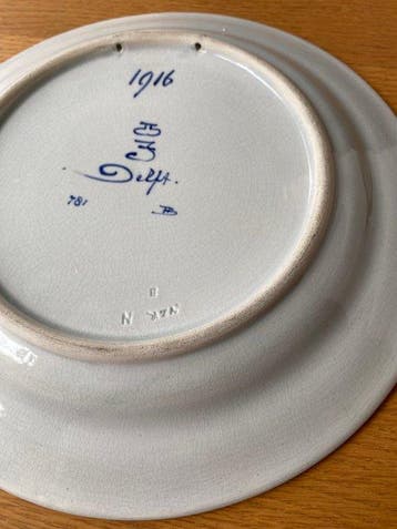 De Porceleyne Fles, Delft - Assiette murale - Faïence -