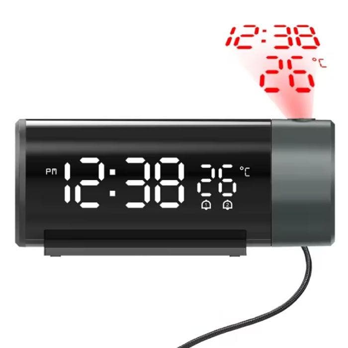 Digitale Wekker met Projectie - Alarm Klok Temperatuur LED, Electroménager, Réveils, Envoi