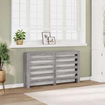 vidaXL Radiatorombouw 149x20x82 cm bewerkt hout grijs sonoma, Verzenden