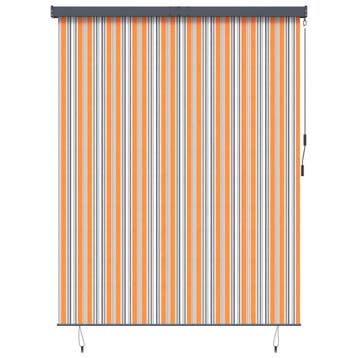 vidaXL Rolgordijn Geel en Blauw 200 x 250 cm Stof en, Verzenden, Nieuw