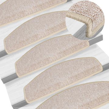 vidaXL Trapmatten 10 st 65x24x4 cm Taupe Halfrond Groot, Verzenden