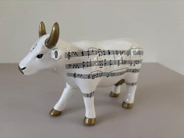 CowParade - sculptuur, Music - 11 cm - Keramiek - 2007