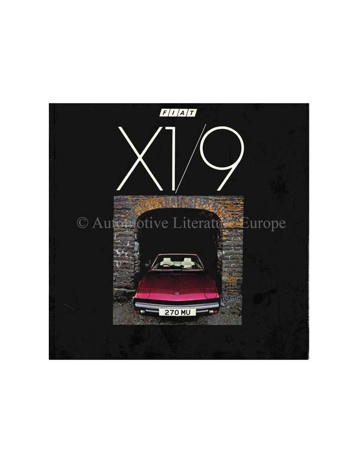1982 FIAT X1/9 BROCHURE ENGELS, Livres, Autos | Brochures & Magazines