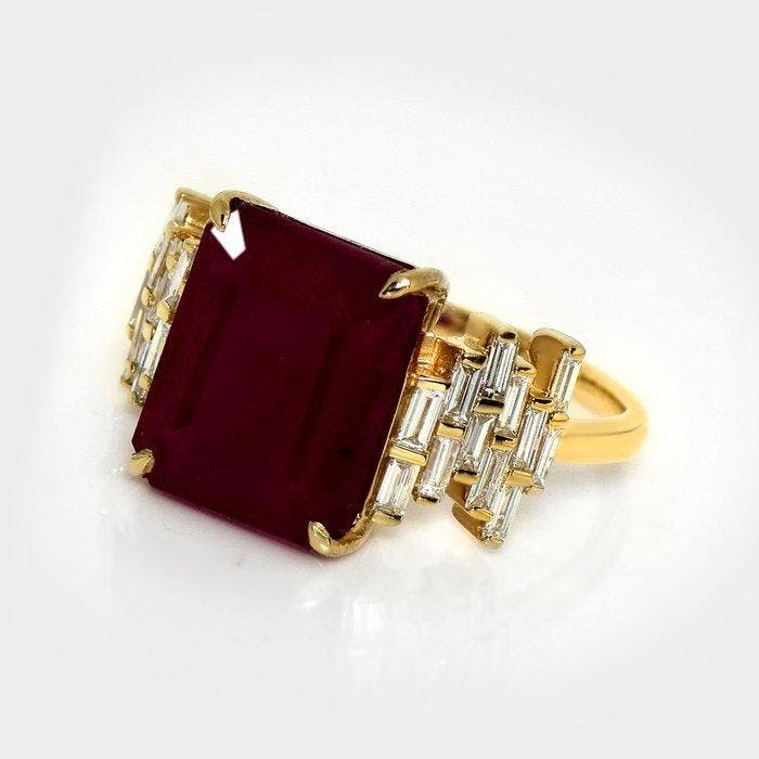 Sans prix de réserve - Bague - 14 carats Or jaune, HRD 5,92, Bijoux, Sacs & Beauté, Bagues