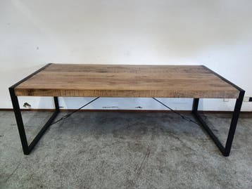 Newhaven Mangohouten eettafel met U-poten – B220 x D100 x