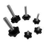 Set van 10 sterknoppen met draadstang (M12, zwart), Verzenden