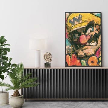 EGO - WARIO UNLEASHED - 1/1 SIGNÉE COA - 40x60 cm, Nieuw