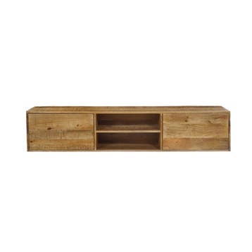 Tv-meubel Mangohout Zwevend Vigo 180 cm, Verzenden, Nieuw, Overige houtsoorten, Industriële meubels