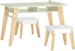 2dekans | SoBuy - Kindertafel en 2 Krukken Set - Groen -, Ophalen of Verzenden, Nieuw