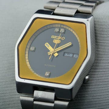 Seiko - 5 Automatic Hexagon Case Jewels - Zonder