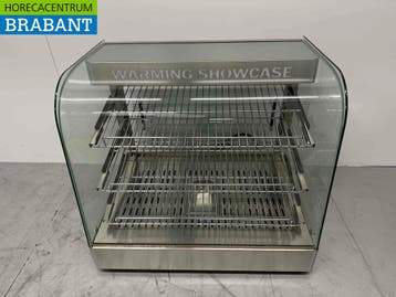 Vitrine chauffante en acier inoxydable 65 cm 230V Horeca, Verzenden