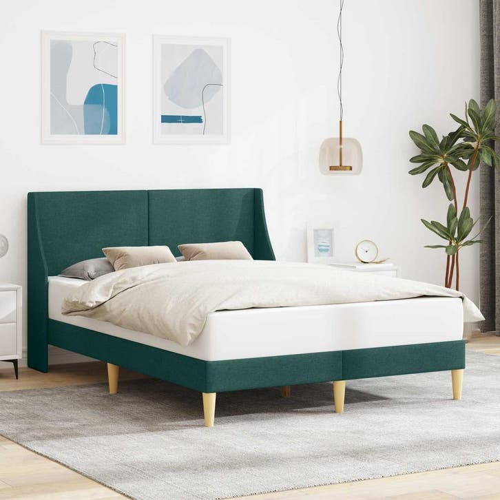vidaXL Bedframe Effen met hoofdeinde verbindingplaat, Huis en Inrichting, Slaapkamer | Bedden, Nieuw, Verzenden