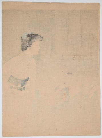 KABURAGI KIYOKATA • Kuchi-e • Schoonheid en Hond aan de
