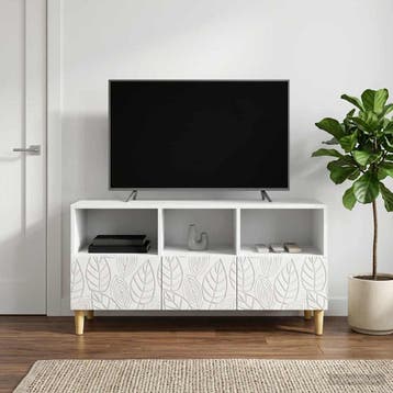 vidaXL TV Kast 102 x 34,5 x 50 cm Wit Bewerkt hout, Verzenden, Nieuw
