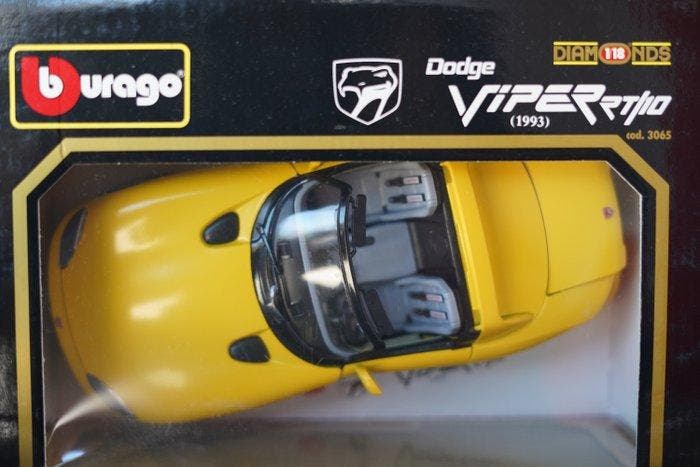 Burago 1:18 - Model sportwagen (3) - Dodge Viper RT/10 (1992, Hobby & Loisirs créatifs, Voitures miniatures | 1:5 à 1:12