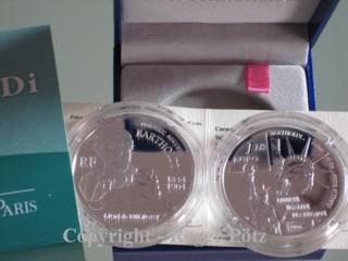 Frankreich 1,50 Euro 2004 Frederic Bartholdi zilver Pp nu..., Postzegels en Munten, Verzenden, België