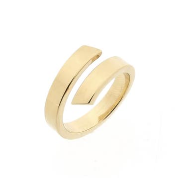 Gouden ring, Handtassen en Accessoires, Ringen, Gebruikt, Ophalen of Verzenden, 17 tot 18, Dame