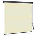 vidaXL Rolgordijn voor buiten 160x250 cm crème, Verzenden