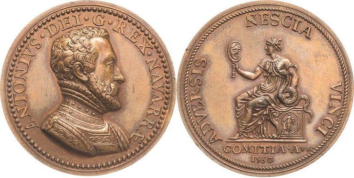 Brons medaille ohne Jahr Frankreich Heinrich Ii 1547-1559, Timbres & Monnaies, Monnaies | Europe | Monnaies non-euro, Envoi