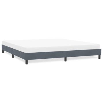 vidaXL Bedframe zonder matras 180x220 cm fluweel donkergrijs, Huis en Inrichting, Verzenden, Nieuw