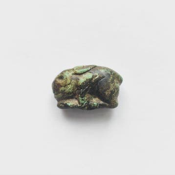 Oud-Chinees turkoois XS Rabbit Bead Talisman - 17 mm