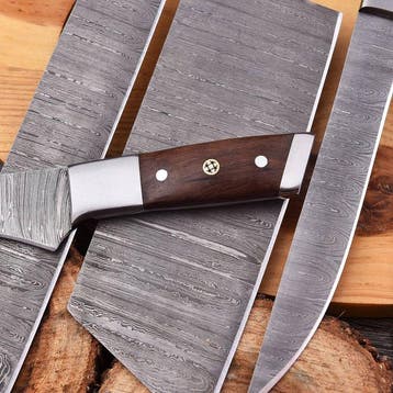Keukenmes - Chefs knife - Gevouwen staal, hout - Noord