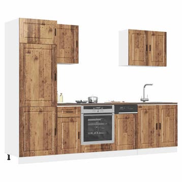 vidaXL 7-delige Keukenkastenset Porto bewerkt hout oud, Huis en Inrichting, Verzenden, Nieuw