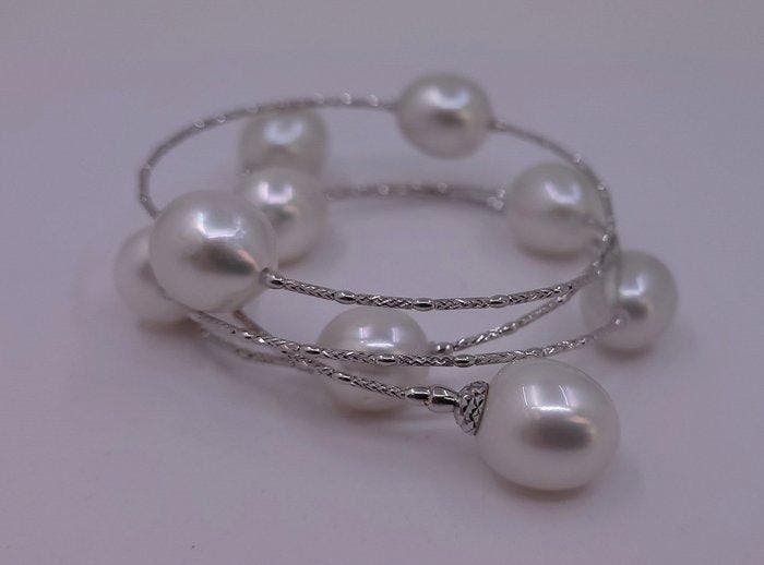 Armband - 18 karaat ALGT-gecertificeerde witte, Handtassen en Accessoires, Armbanden