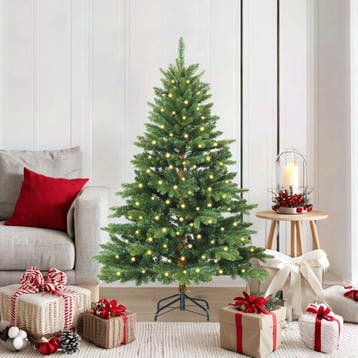 vidaXL Kunstkerstboom met 150 LED met standaard Groen 150 cm, Verzenden