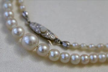 Handmade - Halsketting - 8 karaat Japanse zee, echte, Nieuw